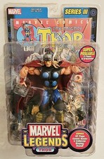 TOY BIZ MARVEL LEGENDS SERIES III 3 THOR with COMIC BOOK & DISPLAY STAND