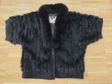 Angorafellweste Gr. S Farbe Schwarz  mit kurzen  Ärmeln