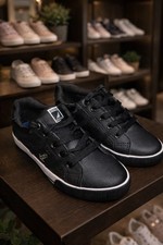 Nautica Boys Black Sneakers Size 3 Classic La...