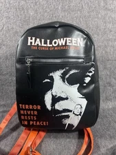 The Curse of Michael Myers HALLOWEEN 13”  Backpack Horror Bag Black Orange Strap