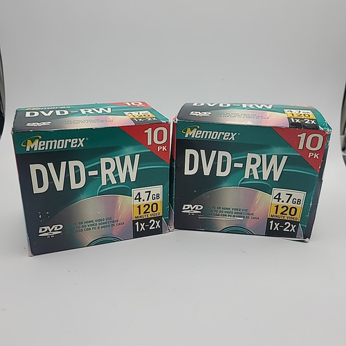 Memorex DVD+RW Discs 4.7 GB 120 Minute Video 1x-2x 15 New CD MOVIES MUSIC