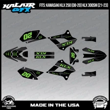 Graphics Kit for Kawasaki KLX250 2008-2020 and KLX300SM 2021-23 Spear-Gren Shift