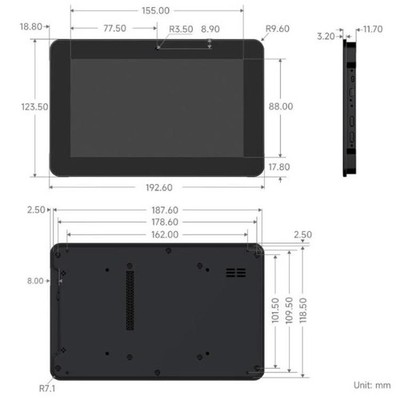 Waveshare ESP32-P4-WIFI6 HMI All-In-One Touch Display Development Board 10-Point