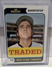 1974 Topps Traded Jim Mason - #618T - NY Yankees - NM - Sharp Vintage!!
