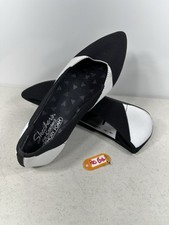 Skechers Cleo Point Washable Knit Skimmers Love Triangle Black/White Size 9