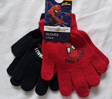 Gloves Spiderman  Black Red  2 Pairs