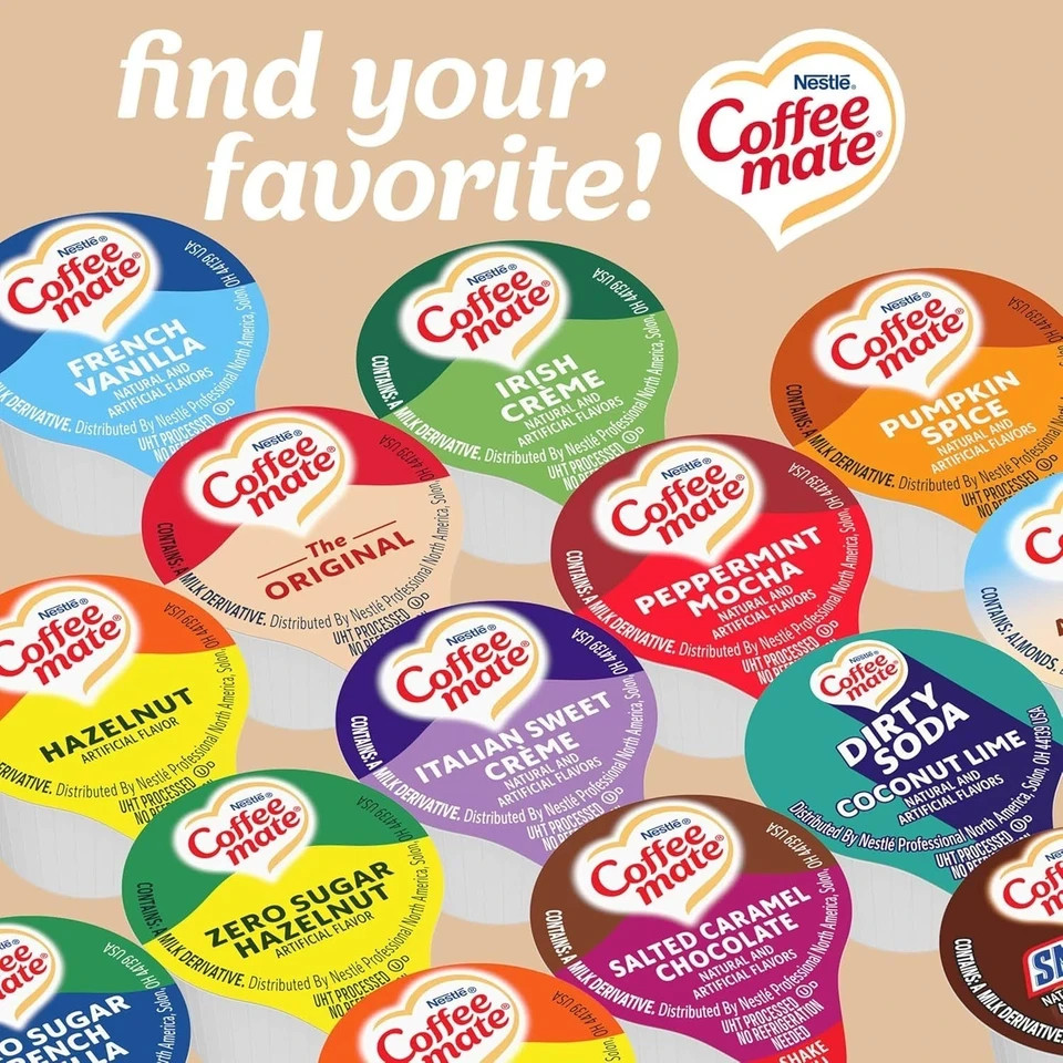 Nestle Coffee mate Coffee Creamer Liquid Creamer Singles, Original, (180 Count)