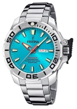 Festina Diver Turquoise Dial Quartz 200M Men's Watch With Extra Strap F20665-6