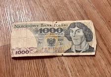 Poland 1000 ZLOTYCH 1982 COPERNICUS Atomic Polish Money European Banknote