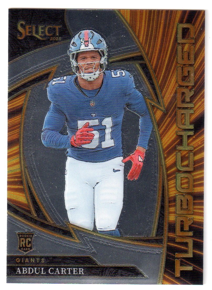 2025 Panini Select #6 ABDUL CARTER 'TURBOCHARGED' RC! NY GIANTS