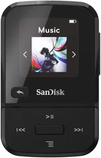 SanDisk 16GB Clip Sport Go MP3 Player LED Screen & FM Radio SDMX30-016G Black