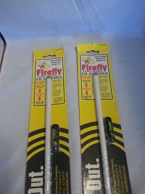 NEW 2 FIRESTIK FL4, FL4 W FIREFLY 4FT WHITE LIGHTWEIGHT CB ANTENNA  USA MADE