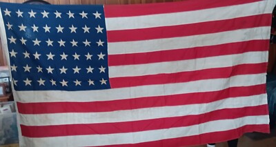 48 Star 5x8 Reliance Flag Co United States Flag Good Cond & 4x9 Foot Bunting RWB