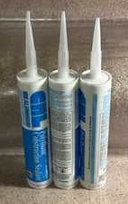 3 PACK CRL M65 Construction Sealant Cartridge Polythane 10.3 fl oz WHITE