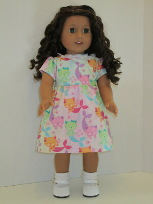 Cat Mermaids Dress for 18/" American Girl Doll Clothes Purrmaids