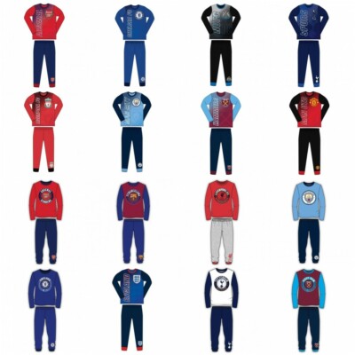 Boys Official Kids Children Child Toddler Football Pyjamas Pjs Set