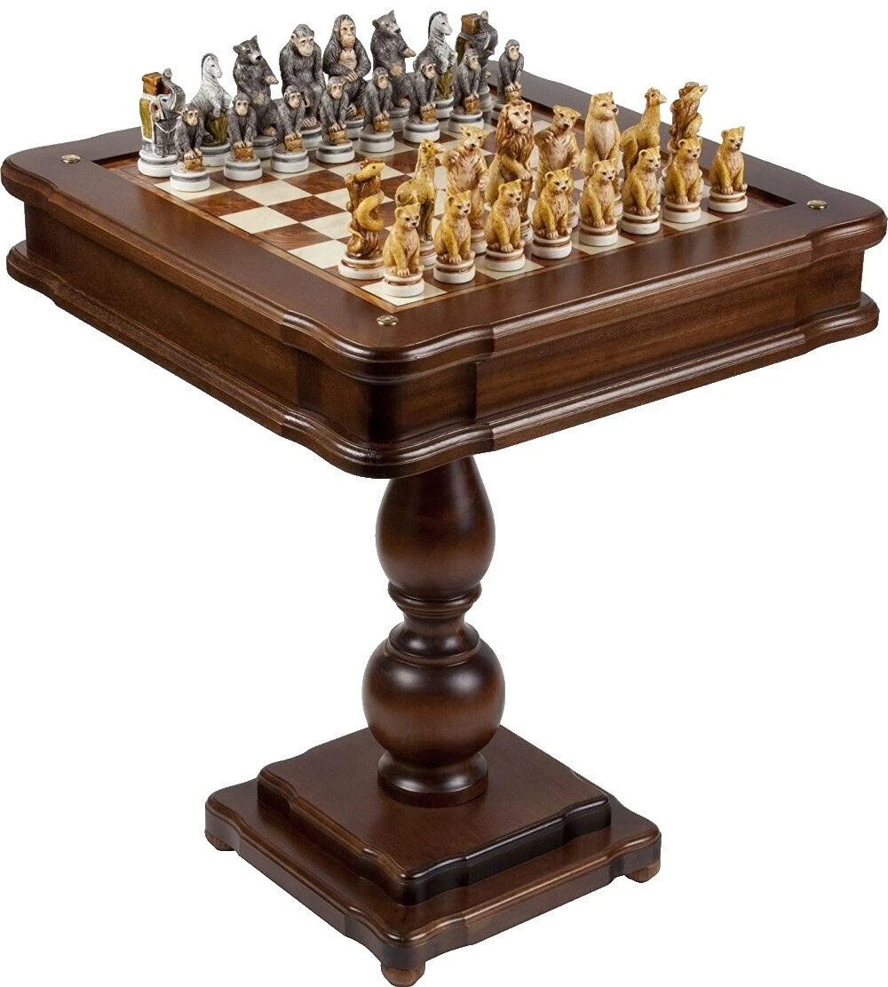 Piezas De Juego Negro de madera y Piezas