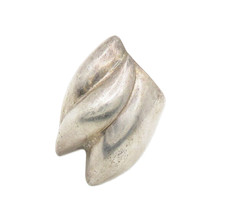 MEXICO 925 Silver Vintage Heavy Modernist Sculpted Band Ring Sz 7 RG19885