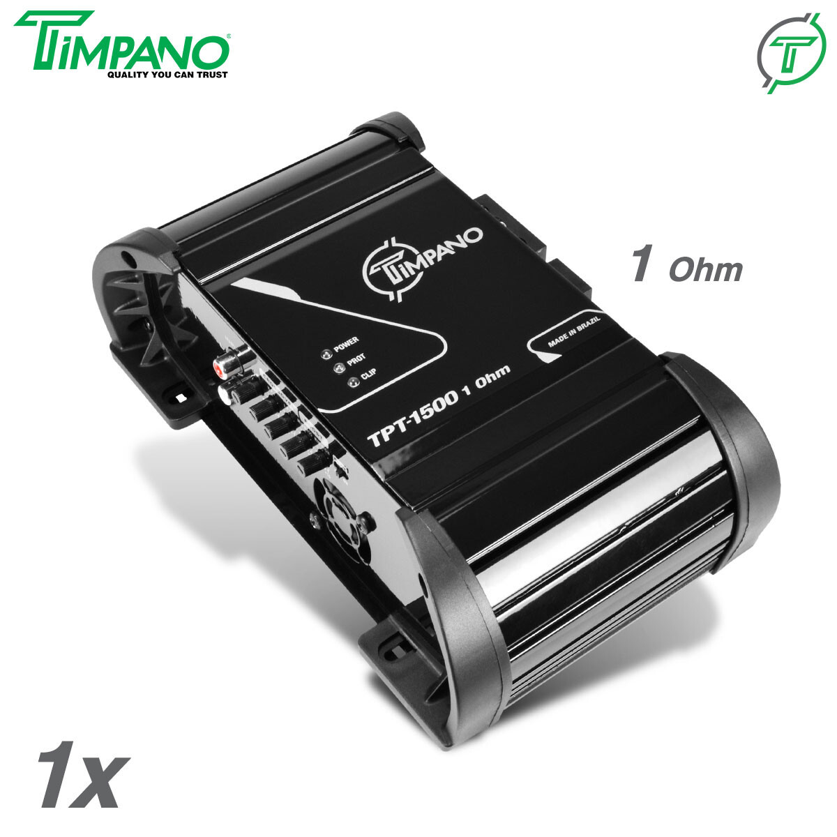 1x Timpano TPT-1500 1 Ohm Brazilian Amp 1600W RMS Car Audio
