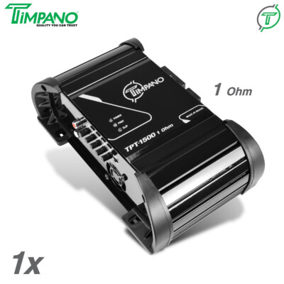 1x Timpano TPT-1500 1 Ohm Brazilian Amp 1600W RMS Car Audio Digital Amplifier