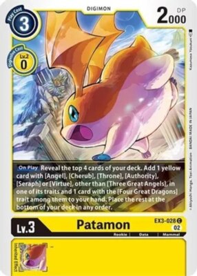 NM-Mint, English Digimon Patamon - EX3-028 - C (Revision Pack Cards) Digimon Car
