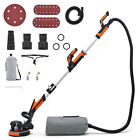9" Drywall Sander 850W Vacuum System Foldable 7-Speed Led Strip Light W/ 12 Disc