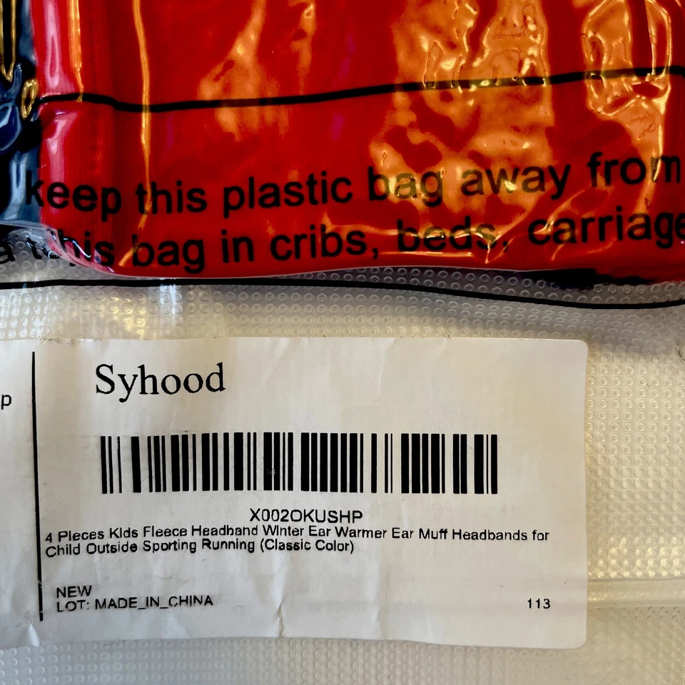 Diadema polar Syhood 4 piezas para niños invierno calentador de orejas manguito color clásico  Foto 3 de 4