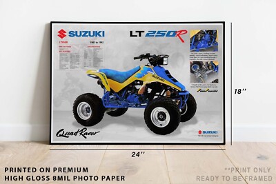 1991 Suzuki Quadracer LT 250R Banner Poster Flyer Brochure Art