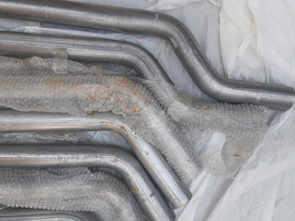 2.5" Universal UFit 12 pipes +cross Piece Dual Pipe Kit Mandrel Bent USA 295 org Foto 2 de 4