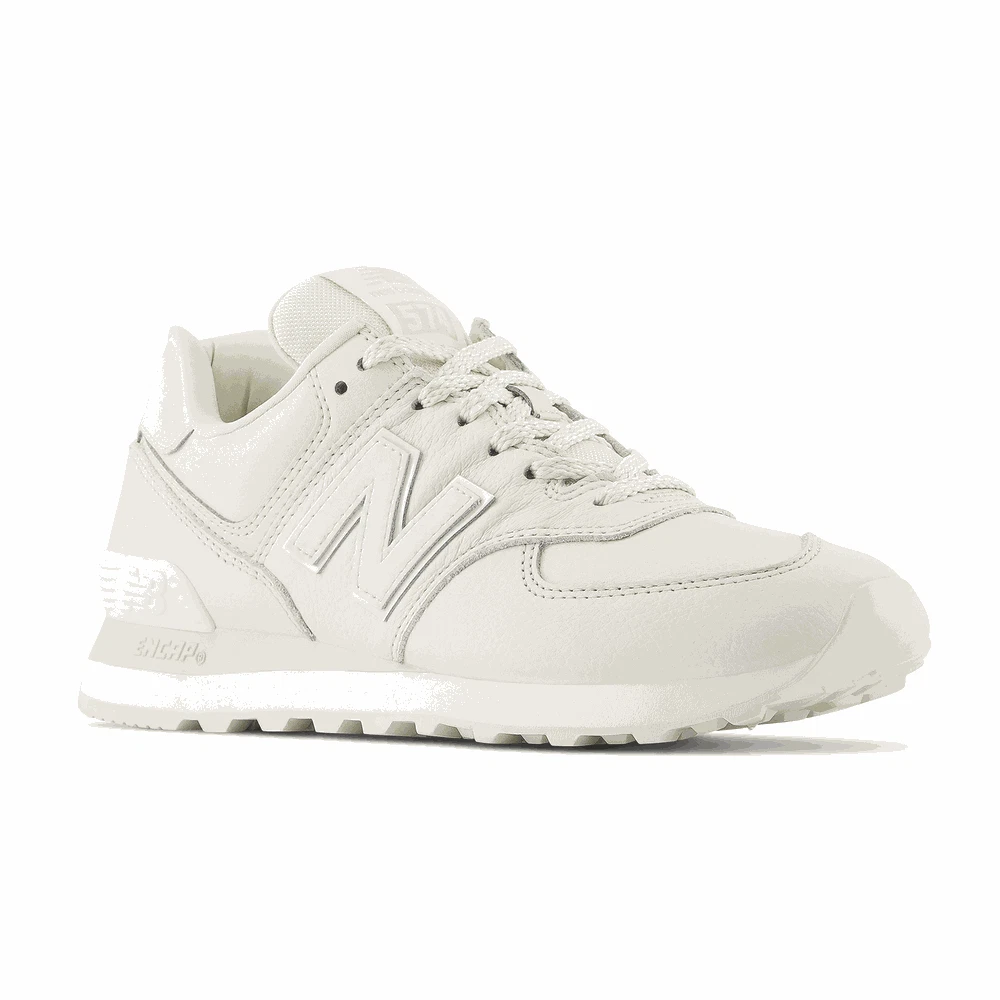 New balance 574 triple best sale white