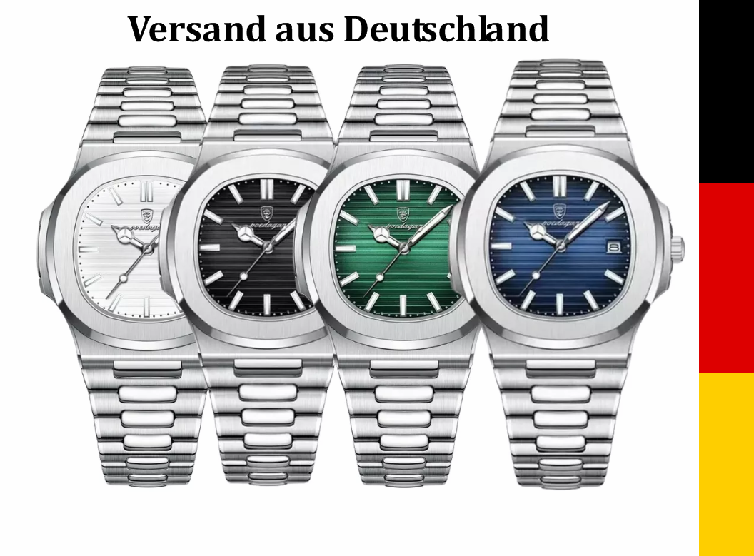 POEDAGAR Luxus Herren Uhr Wasserdichte Designer Edelstahl Uhren