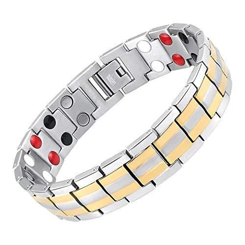 4 IN 1 Energy Stainless Steel Bracelet Magnetic Health Care Relief