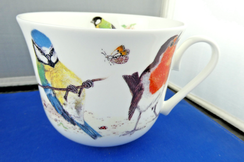 GARDEN BIRDS BREAKFAST CUP SAUCER, ROY KIRKHAM. fine bone china. Made in England - Picture 8 of 10