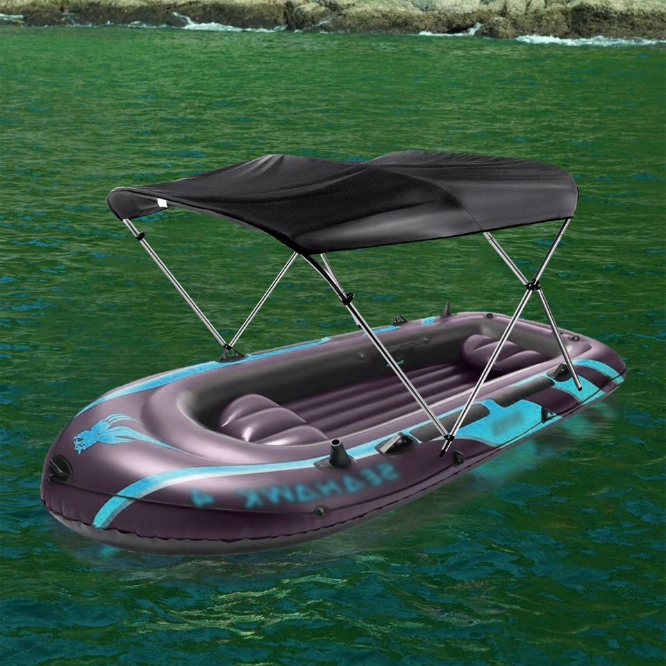 3 Bow Bimini Top Pontoon Boat Cover Square Tube Frame Set 6ft +Storage