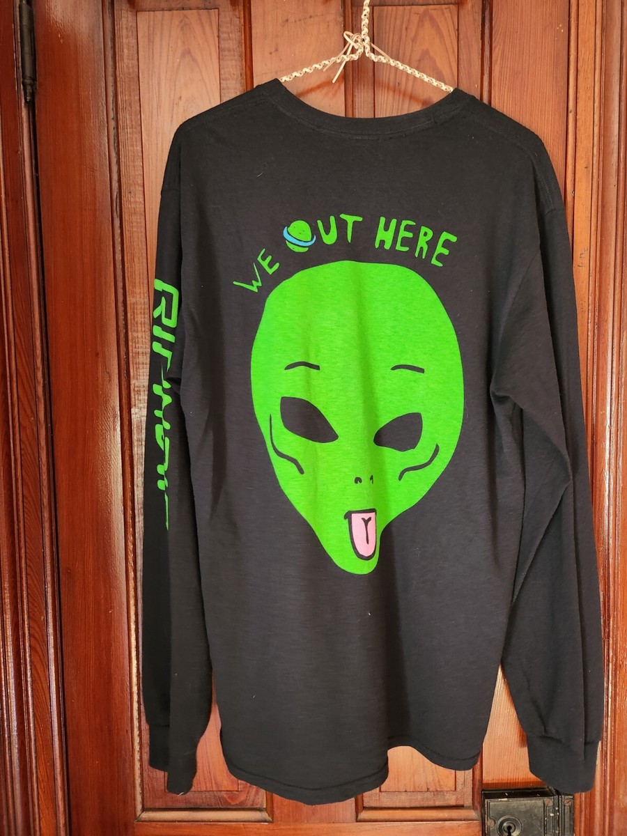 RIPNDIP Alien Long Sleeve Shirt Size Medium Black We Out Here