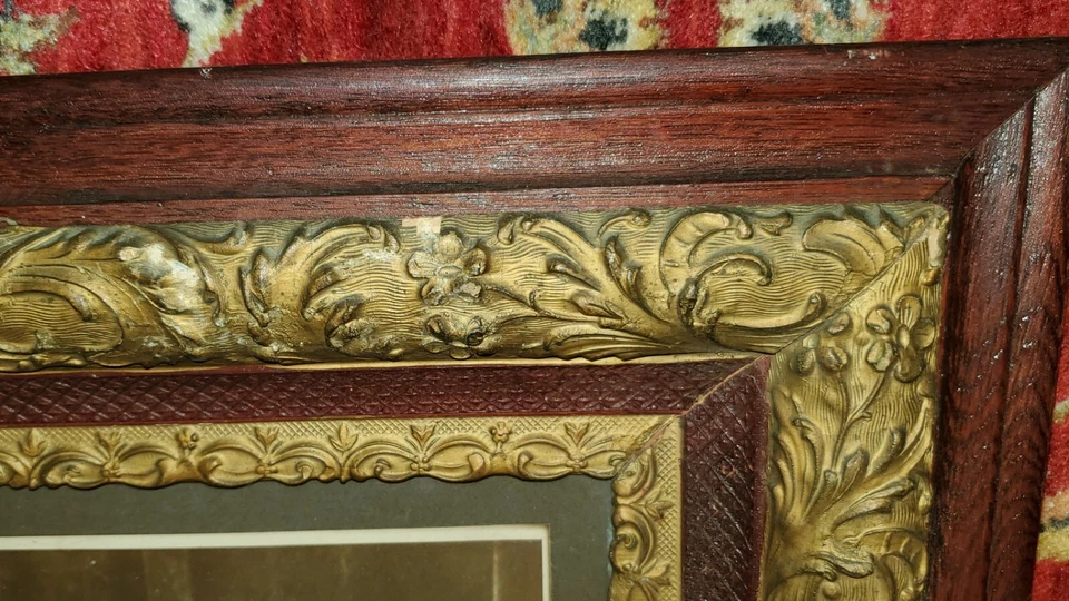ANTIQUE VICTORIAN 4 LAYER ORNATE WOOD GILT GESSO FRAME STUNNING Large 29" x 25" - Image 4 of 4