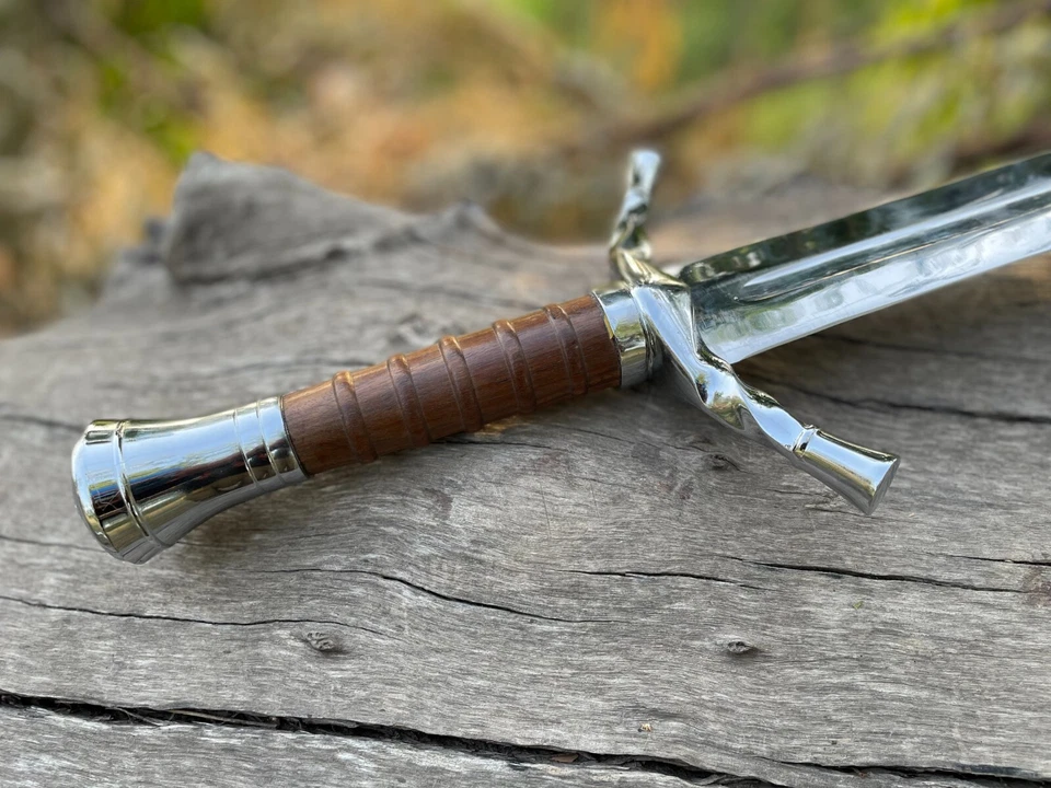 Réplica de espada vikinga, hojas de espada, espadas medievales de acero inoxidable, coleccionable Foto 3 de 4