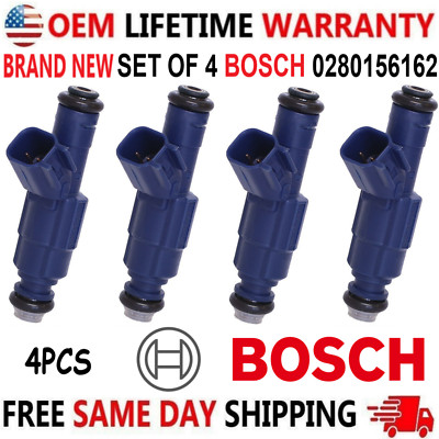 NEW BOSCH Set of 4 Fuel Injectors for 2005, 2006, 2007 Ford Escape 2.3L I4