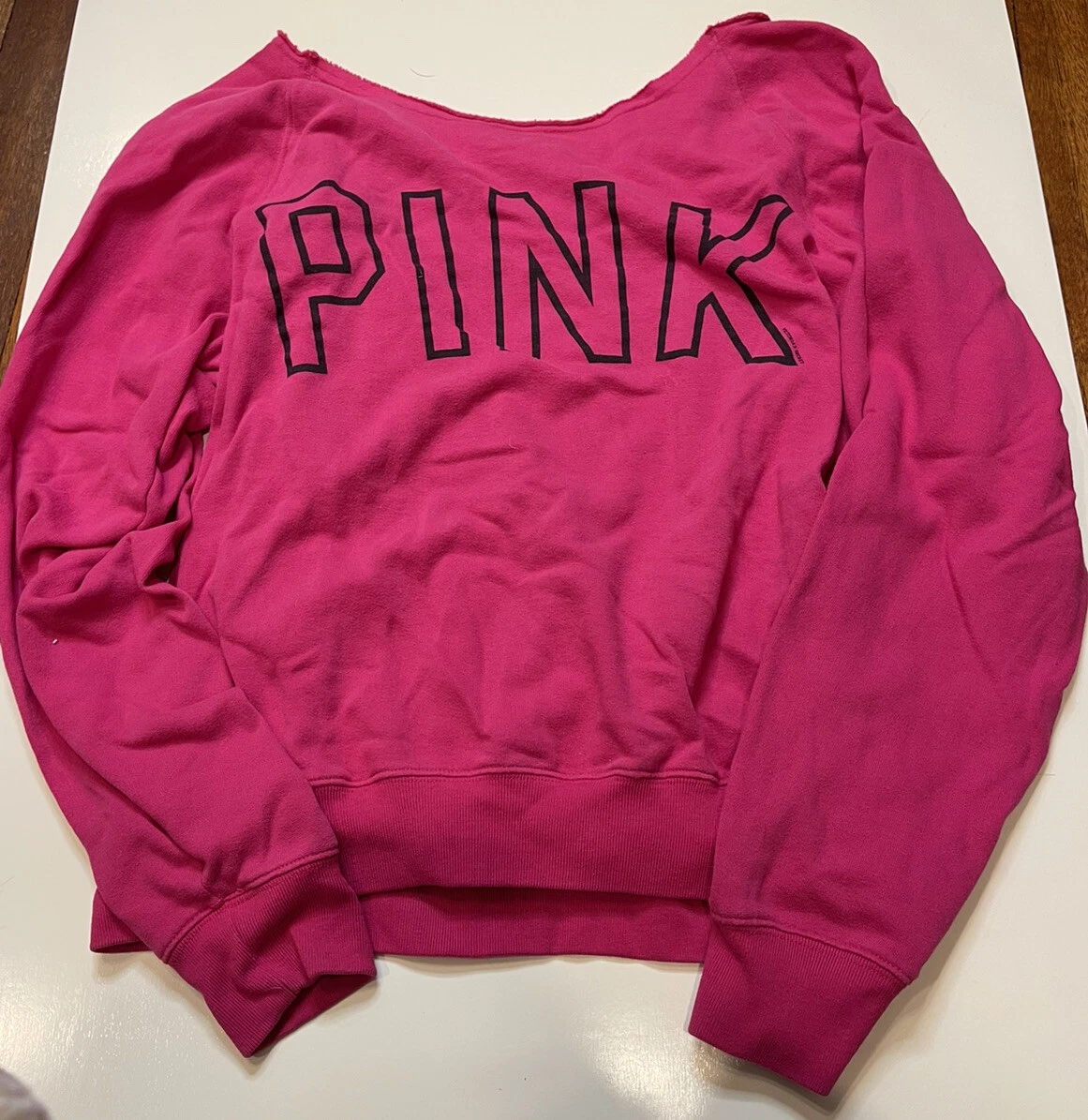 Victoria's Secret PINK Fleece Cropped Sweatshirt, Neon Fuchsia, Women's  Size M | eBay