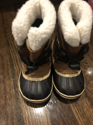 New Authentic SOREL Kids Boot Caribou Buff NV1443-259 Youth Winter