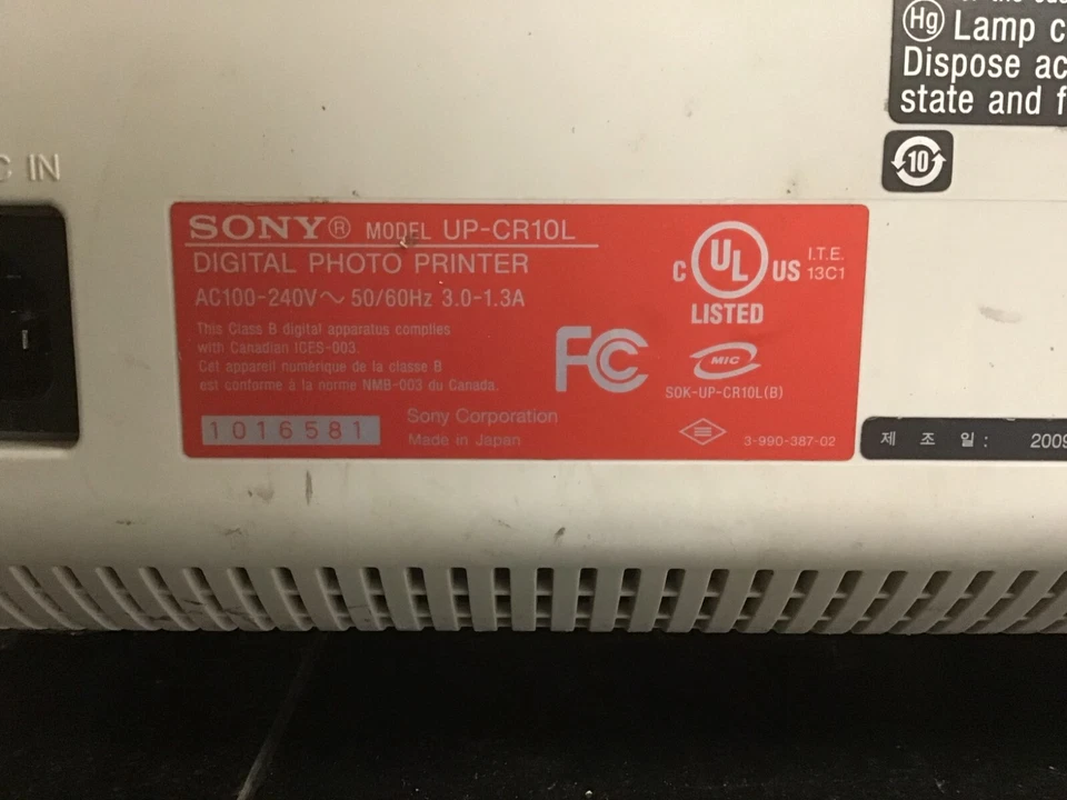 Sony UP-CR10L SnapLab Digital Photo Thermal Printer - Image 4 of 4