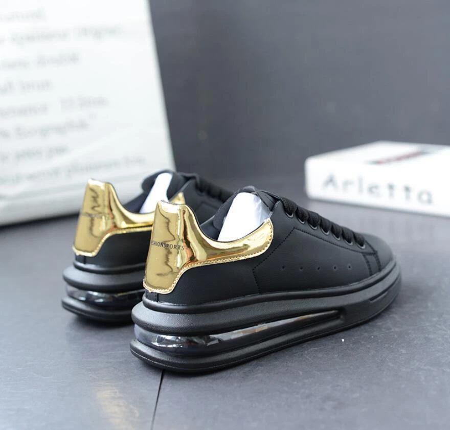 Aria Bianche Scarpe Fondo spesso da Sneakers Scarpe Sportive da Corsa Uomo Donna - Immagine 3 di 4