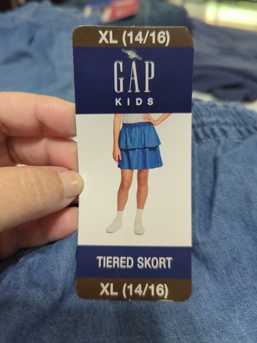 Gap Kids Girls Elastic Waistband Tiered Skort Size XL (14/16) NWT