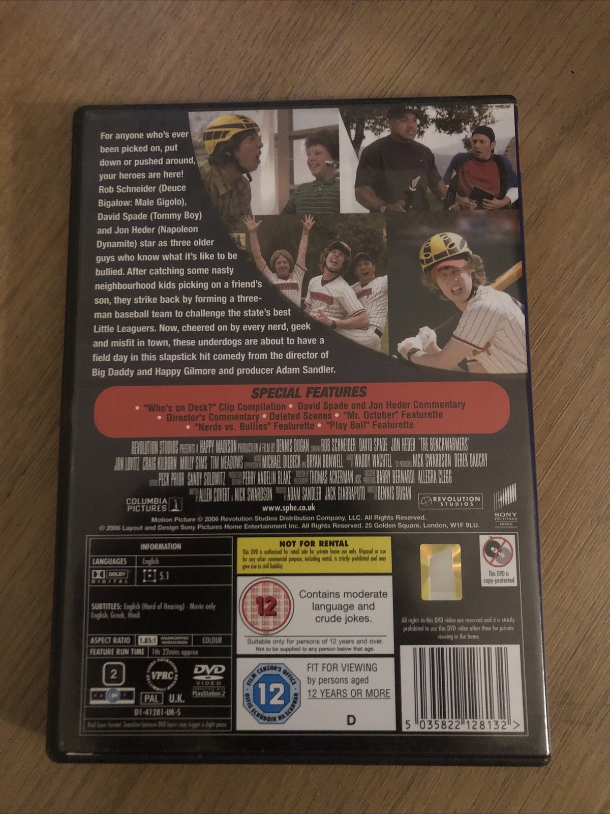 The Benchwarmers DVD (2006) Rob Schneider, Dugan (DIR) cert 12 Amazing