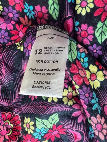 Seafolly Split Maxi Dress Floral Size 12 (8-12) - Picture 8 of 13