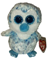 Ty Beanie Boos TONY the Blue Penguin (6 Inch) NEW MWMTs Plush Stuffed Animal Toy