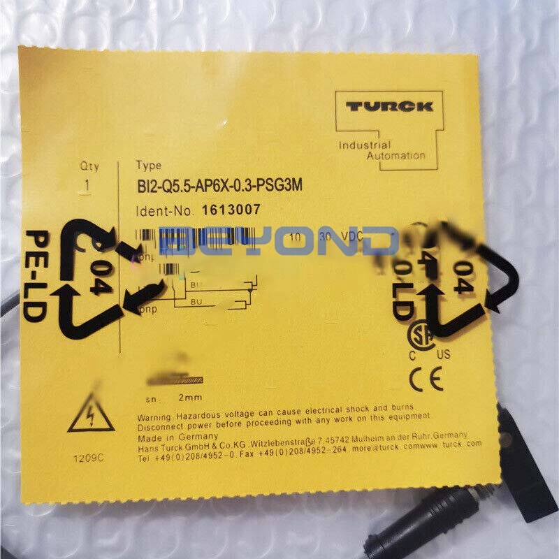 1PC NEW FOR TURCK BI2-Q5.5-AP6X-0.3-PSG3M 1613007 proximity switch sensor