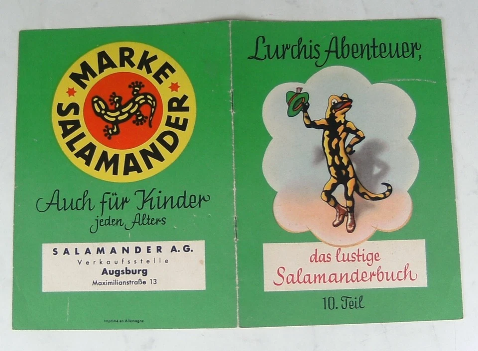 Lurchis Abenteuer Salamander Werbeheft 10 Teil von 1954 - Bild 1 von 1