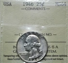 1946 United States 25 Cents ICCS MS-64