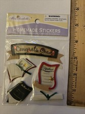 Miss Elizabeth s Scrapbook Dimensional Homemade Stickers - Congrats Grad NIP